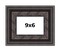 9x6 3.5" Wide Ornate Black Picture Frame - UV Acrylic, Foam Board Backing, Hanging Hardware